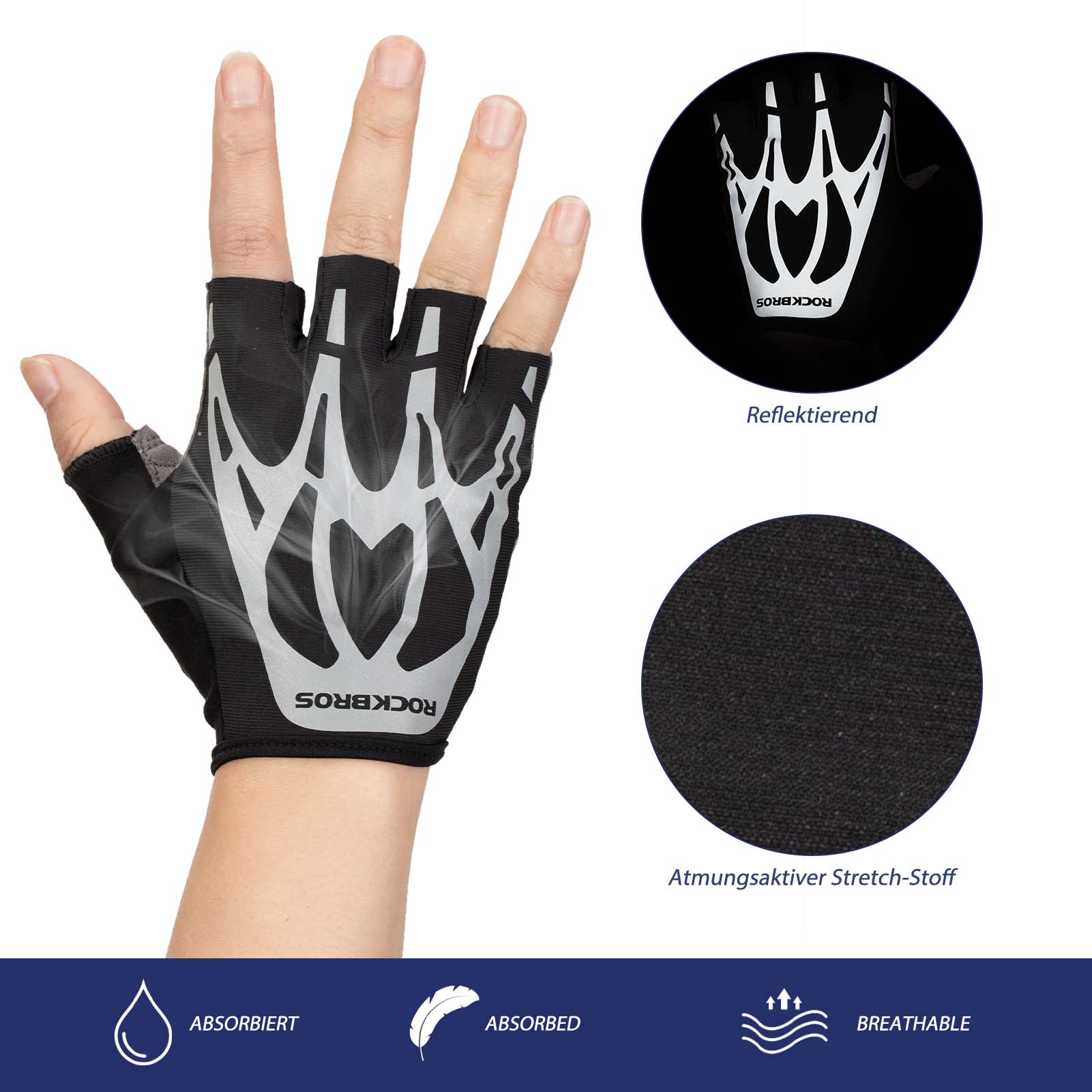 ROCKBROS Radsport Touchscreen Fingerlose Handschuhe Frühling - Fahrradhandschuhe ROCKBROS - EU - NooMii