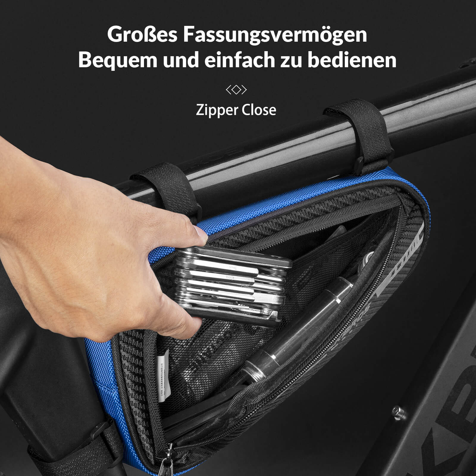 ROCKBROS Rahmentasche wasserdicht Dreieckstasche für MTB & Rennräder 1,2L - Fahrradtaschen ROCKBROS - EU - NooMii