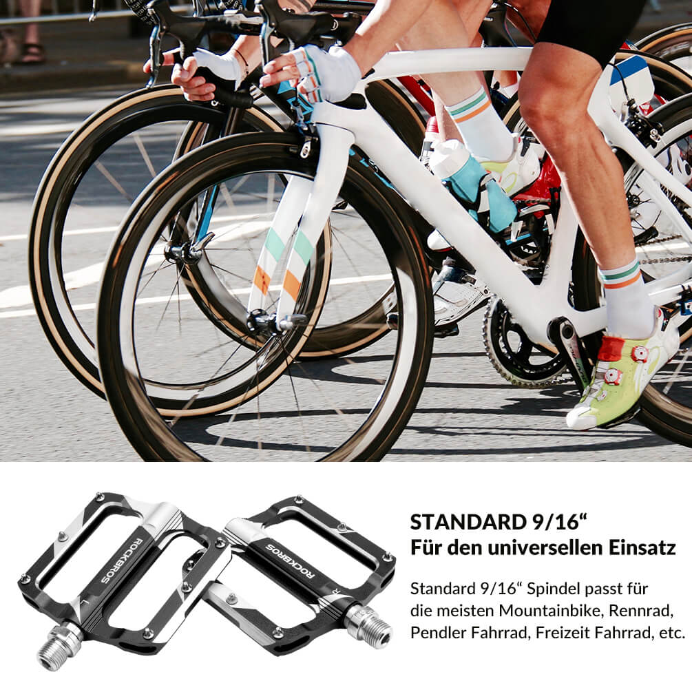 ROCKBROS Rennrad Pedale Alu Sealed Bearing 9/16 Zoll 3 Farbe - Fahrradpedale ROCKBROS - EU - NooMii