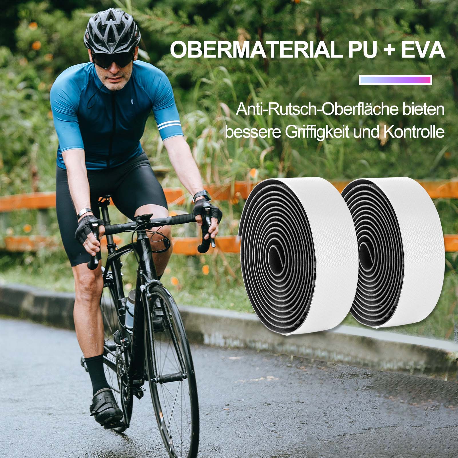 ROCKBROS rutschfest Fahrrad Lenkerband für MTB Rennrad 2 Rollen - Lenkerband ROCKBROS - EU - NooMii