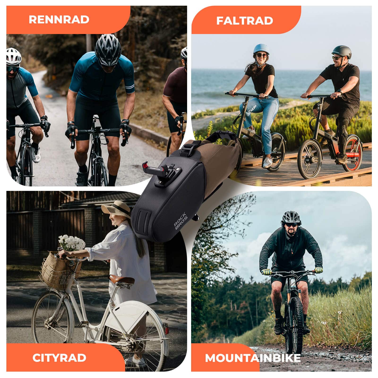 ROCKBROS Satteltasche Wasserdichte Fahrradtasche Erweiterbar mit Innentasche - Fahrradtaschen ROCKBROS - EU - NooMii