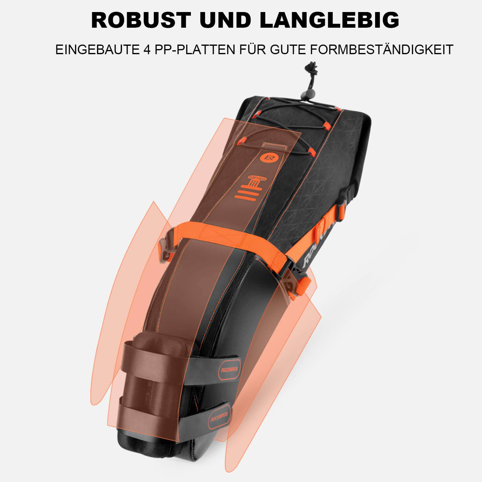 ROCKBROS Satteltasche wasserdichte Fahrradtasche für MTB Rennrad10L - Fahrradtaschen ROCKBROS - EU - NooMii