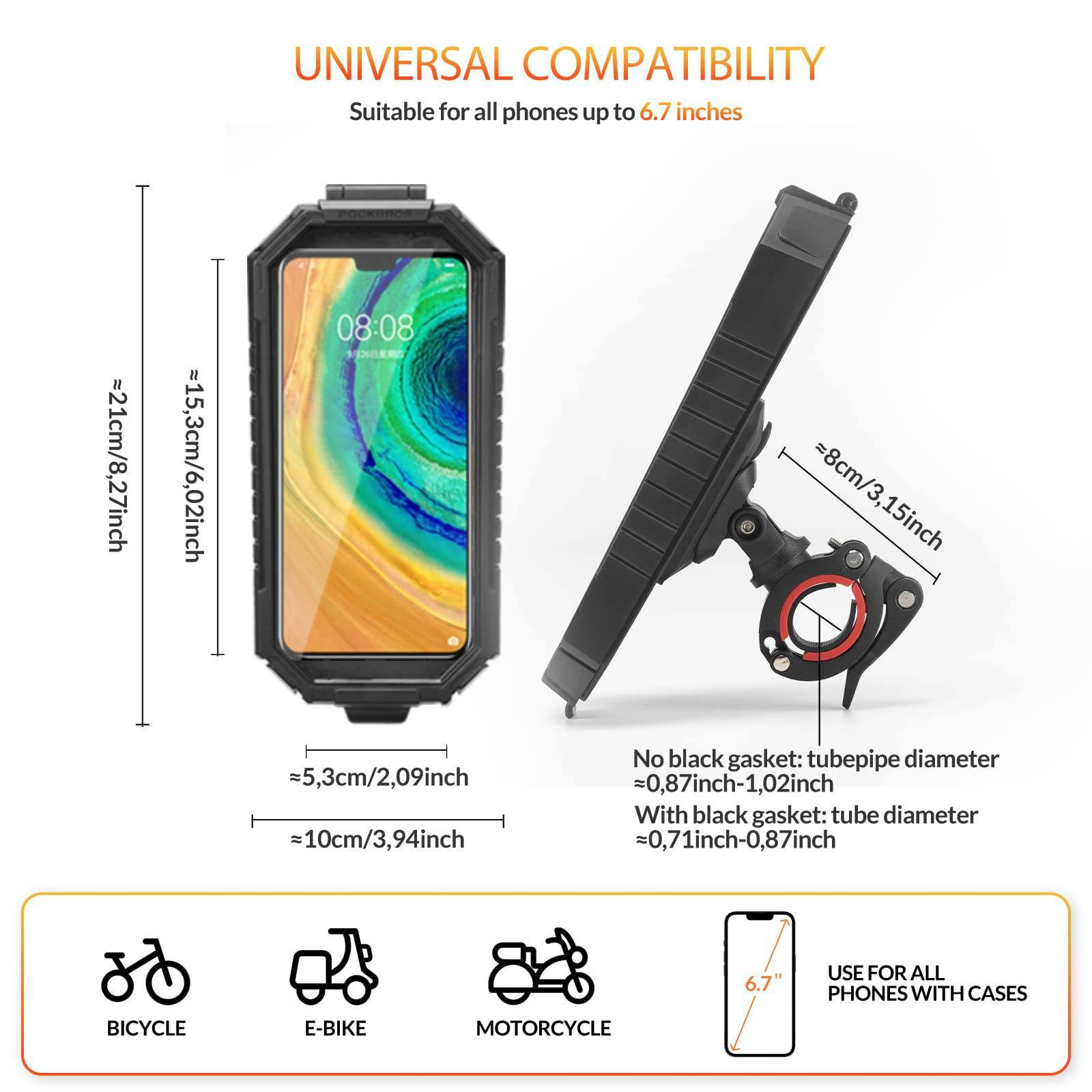 ROCKBROS Smartphone Halterung 360° Drehbar für 6,8 Zoll Smartphone - Fahrrad Handyhalterung ROCKBROS - EU - NooMii