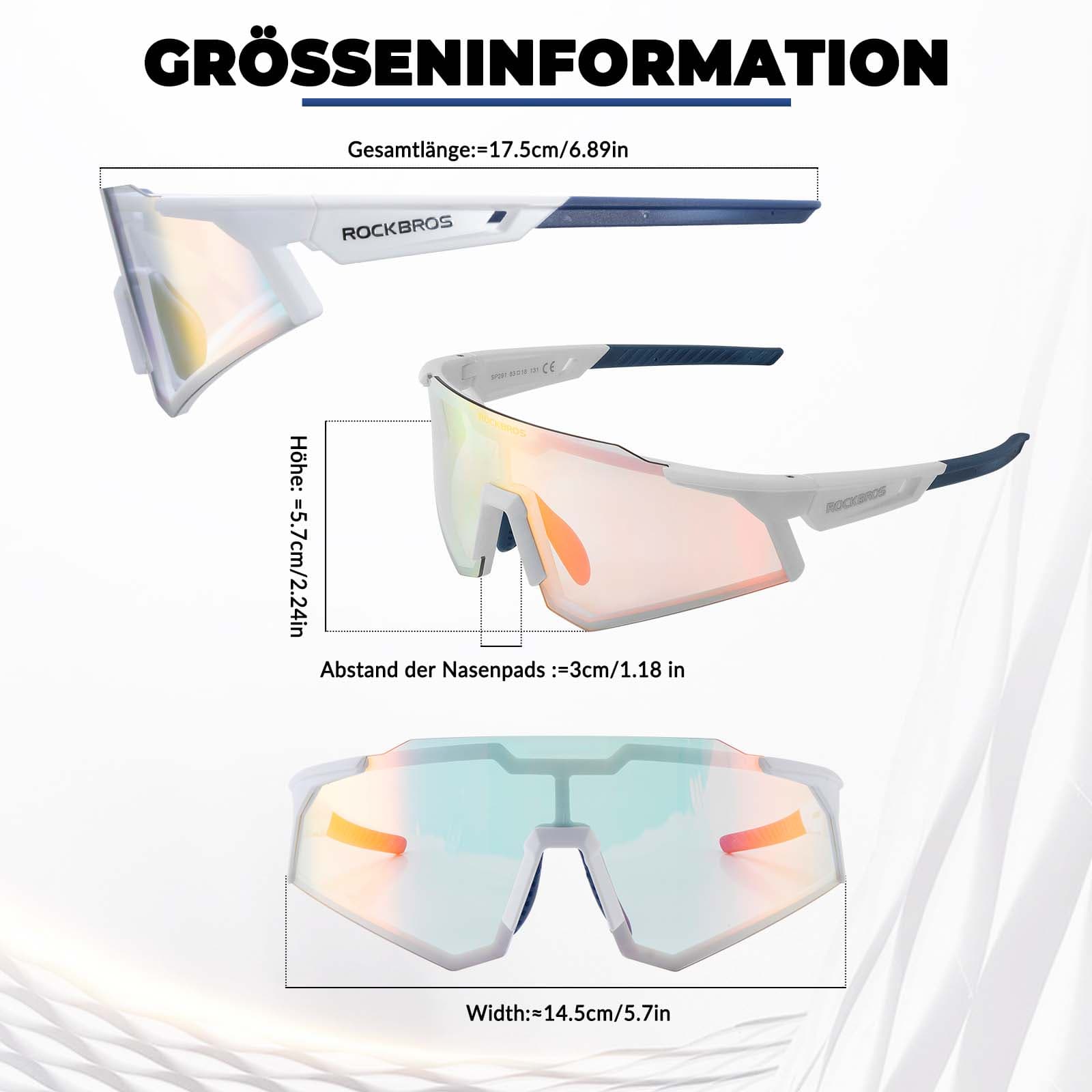 ROCKBROS Sonnenbrille Fahrradbrille Selbsttönend Outdoor UV400 Schutz - Fahrradbrille ROCKBROS - EU - NooMii