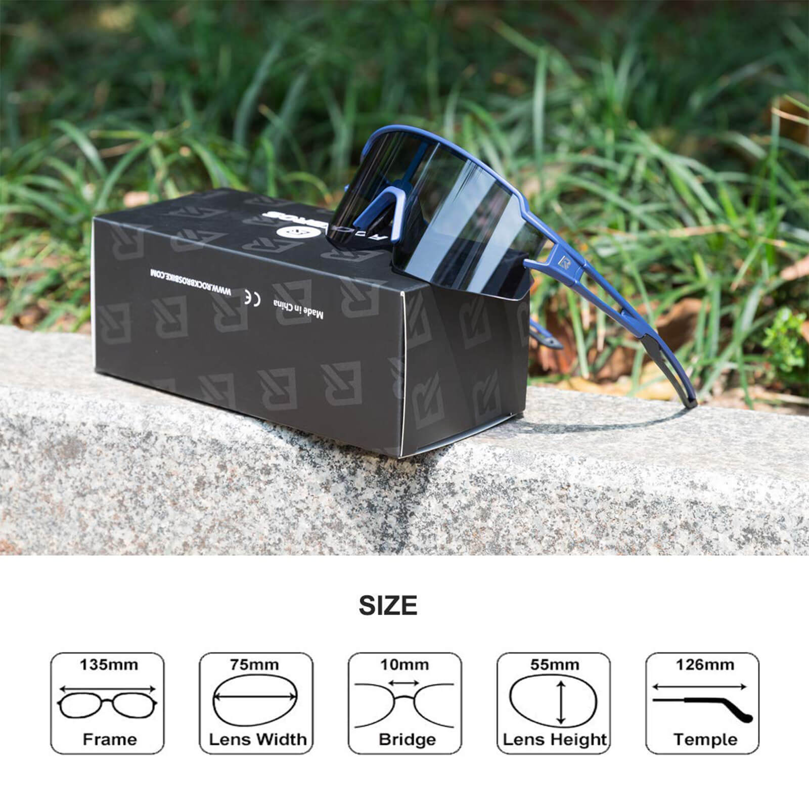 ROCKBROS Sonnenbrille für Männer & Frauen UV - Schutz Fahrradbrille - Fahrradbrille ROCKBROS - EU - NooMii