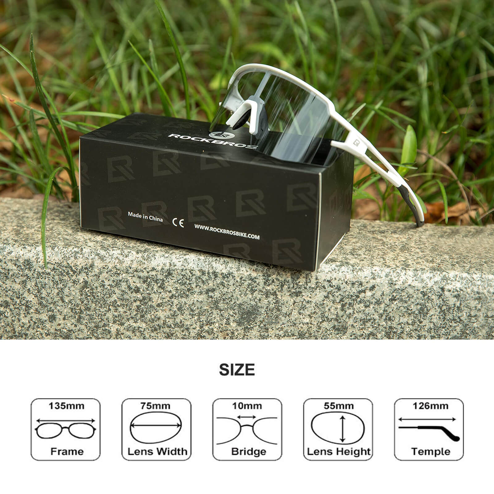 ROCKBROS Sonnenbrille für Männer & Frauen UV - Schutz Fahrradbrille - Fahrradbrille ROCKBROS - EU - NooMii