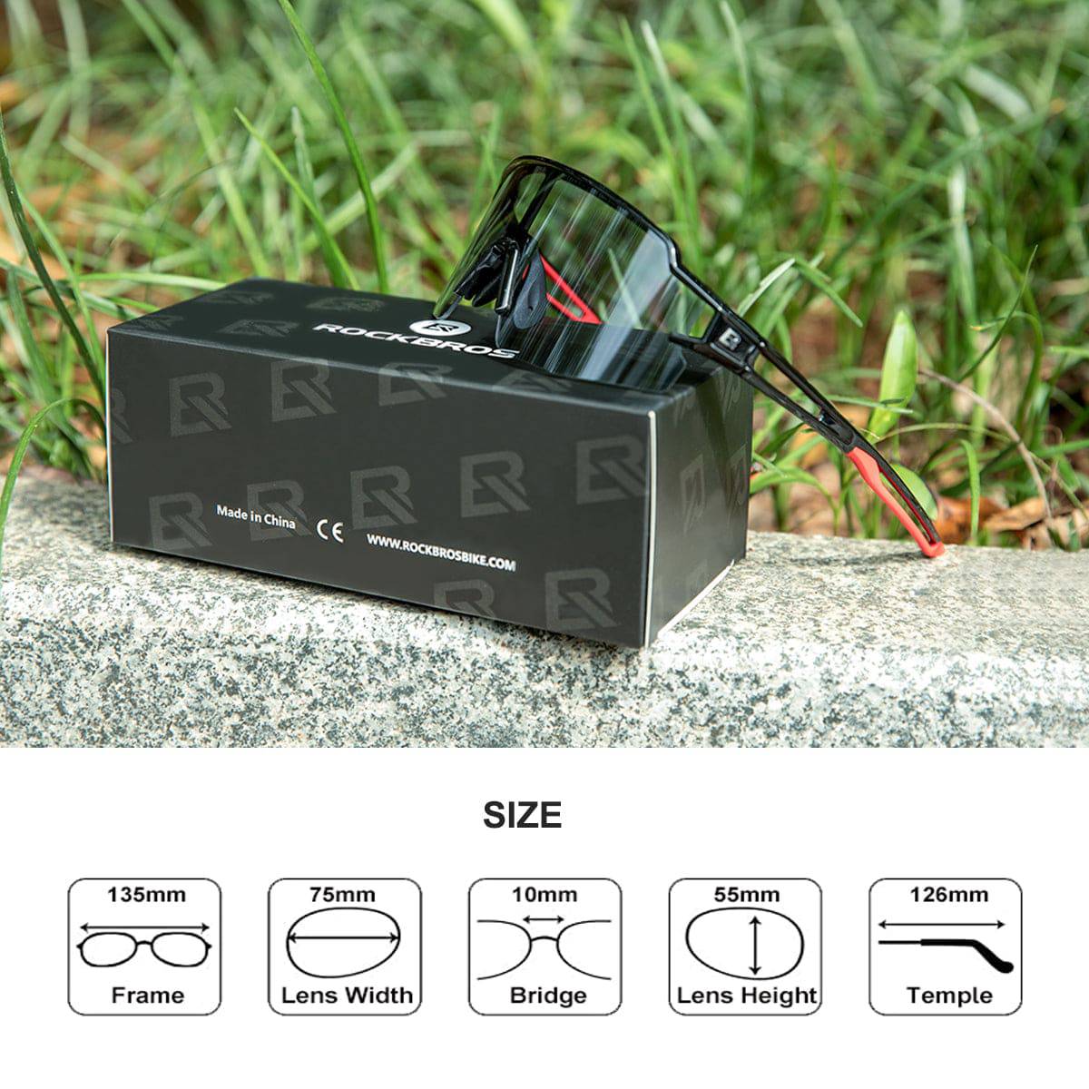 ROCKBROS Sonnenbrille für Männer & Frauen UV - Schutz Fahrradbrille - Fahrradbrille ROCKBROS - EU - NooMii