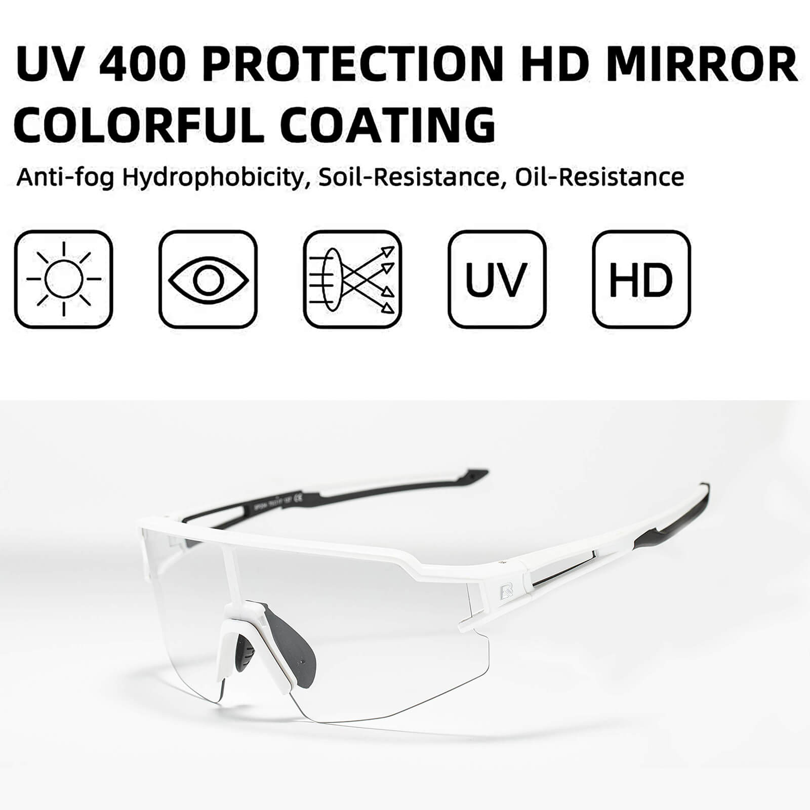 ROCKBROS Sonnenbrille für Männer & Frauen UV - Schutz Fahrradbrille - Fahrradbrille ROCKBROS - EU - NooMii