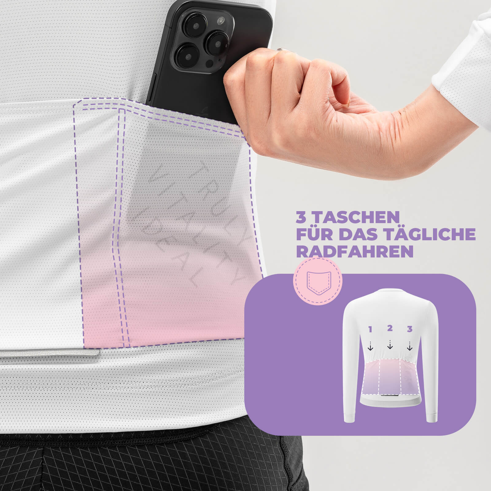 ROCKBROS TVI Damen Langarm - Radtrikot Fahrradbekleidung für MTB & Rennrad - Fahrradtrikot ROCKBROS - EU - NooMii