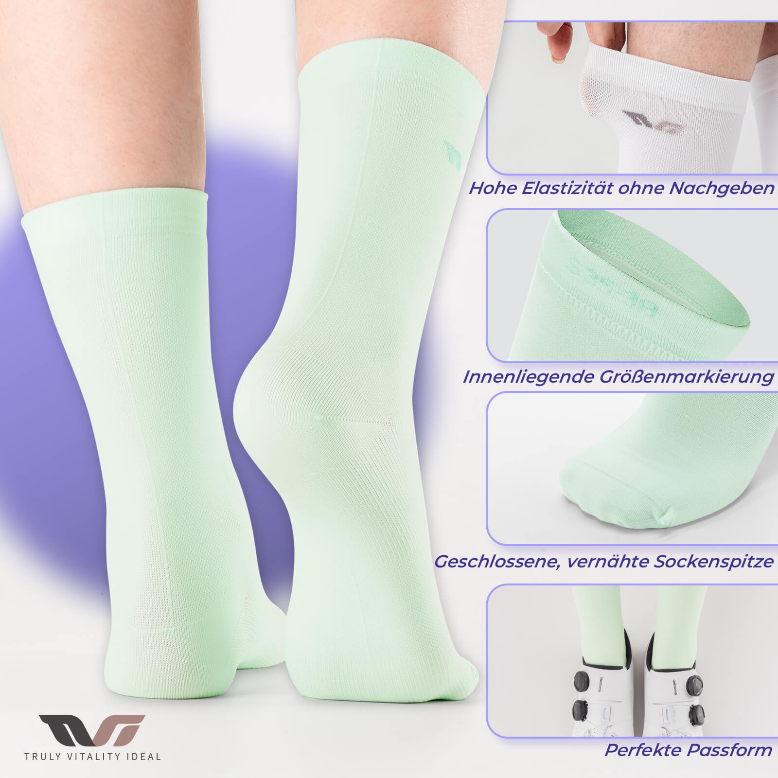 ROCKBROS TVI Damen Sportsocken Atmungsaktive Fahrradsocken Sommer - Fahrradsocken ROCKBROS - EU - NooMii