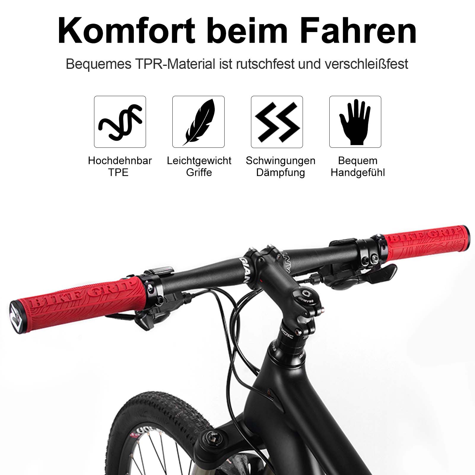 ROCKBROS Ultra - Leicht Fahrradgriffe aus Gummi mit Aluminium Lock - on Design - Fahrradgriffe ROCKBROS - EU - NooMii