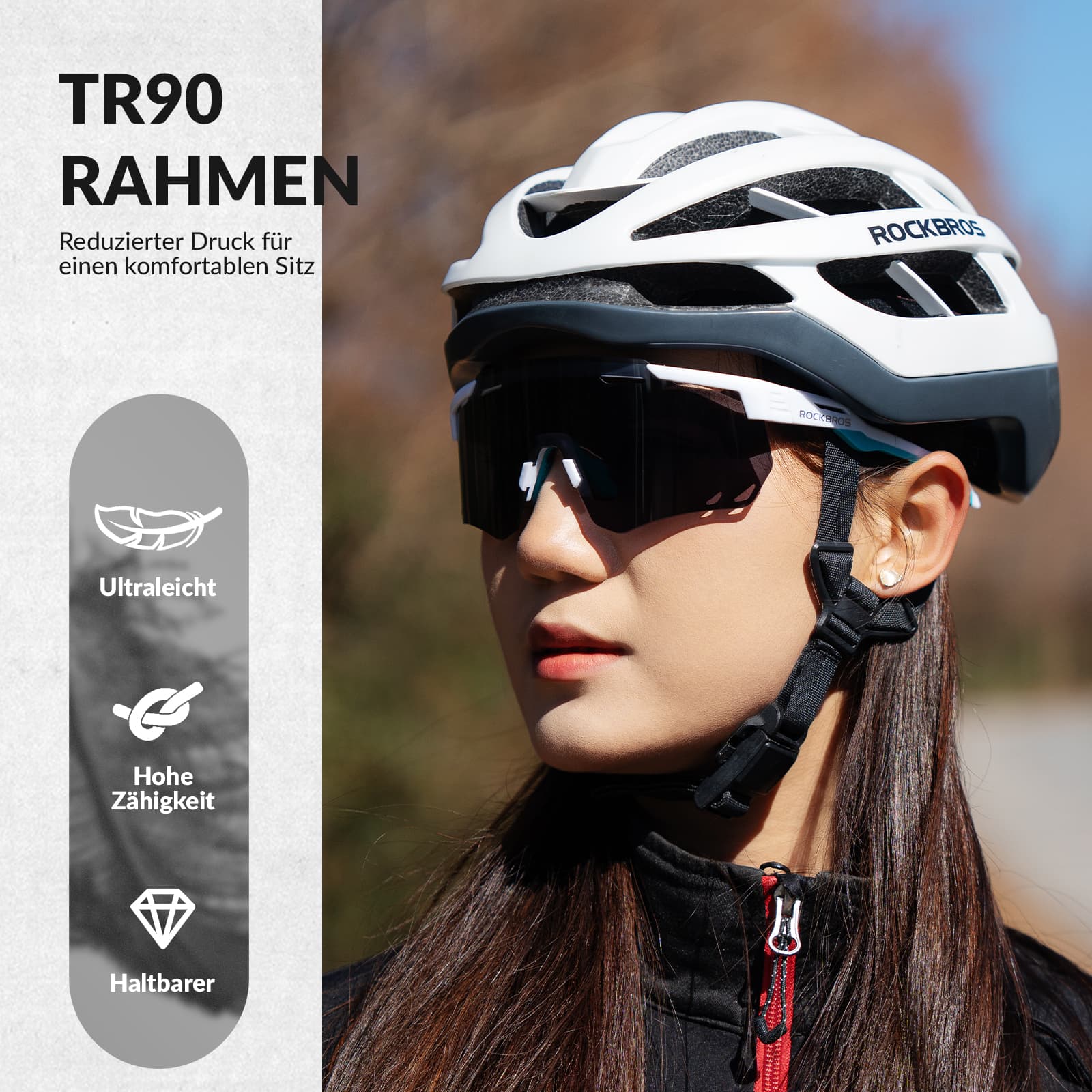 ROCKBROS Ultraleicht Fahrradbrille Selbsttönende Sonnenbrille mit UV400 - Schutz - Fahrradbrille ROCKBROS - EU - NooMii