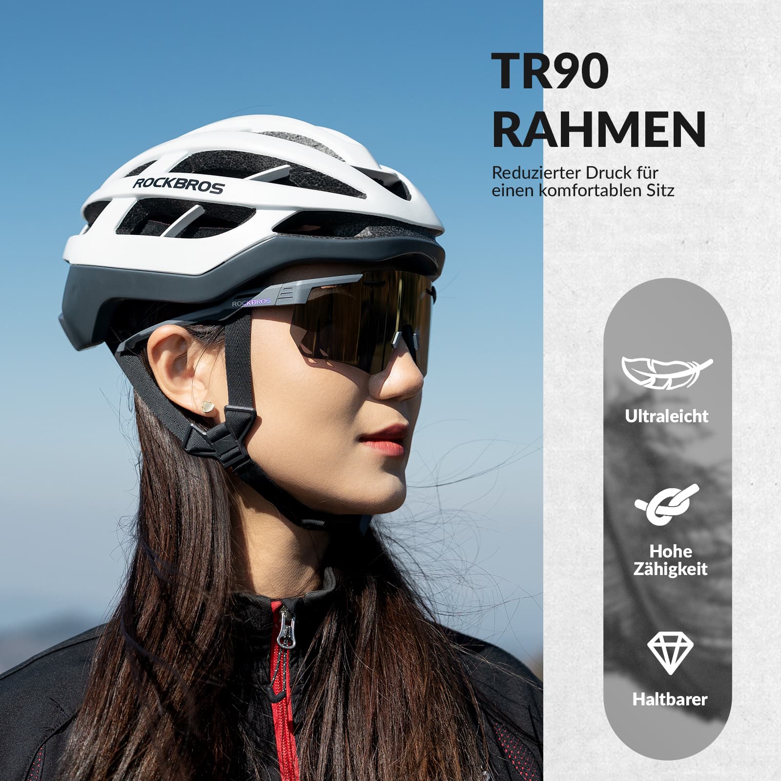 ROCKBROS Ultraleicht Fahrradbrille Selbsttönende Sonnenbrille mit UV400 - Schutz - Fahrradbrille ROCKBROS - EU - NooMii