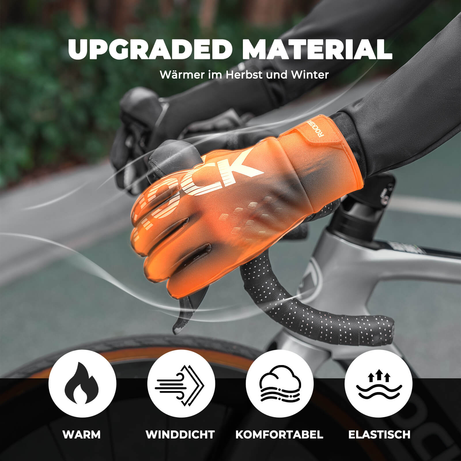 ROCKBROS Vollfinger Handschuhe Fahrradhandschuhe mit Touchscreenfunktion - Fahrradhandschuhe ROCKBROS - EU - NooMii