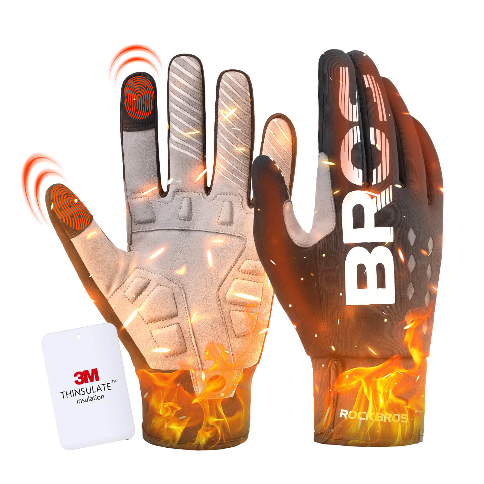 ROCKBROS Vollfinger Handschuhe Fahrradhandschuhe mit Touchscreenfunktion - Fahrradhandschuhe ROCKBROS - EU - NooMii