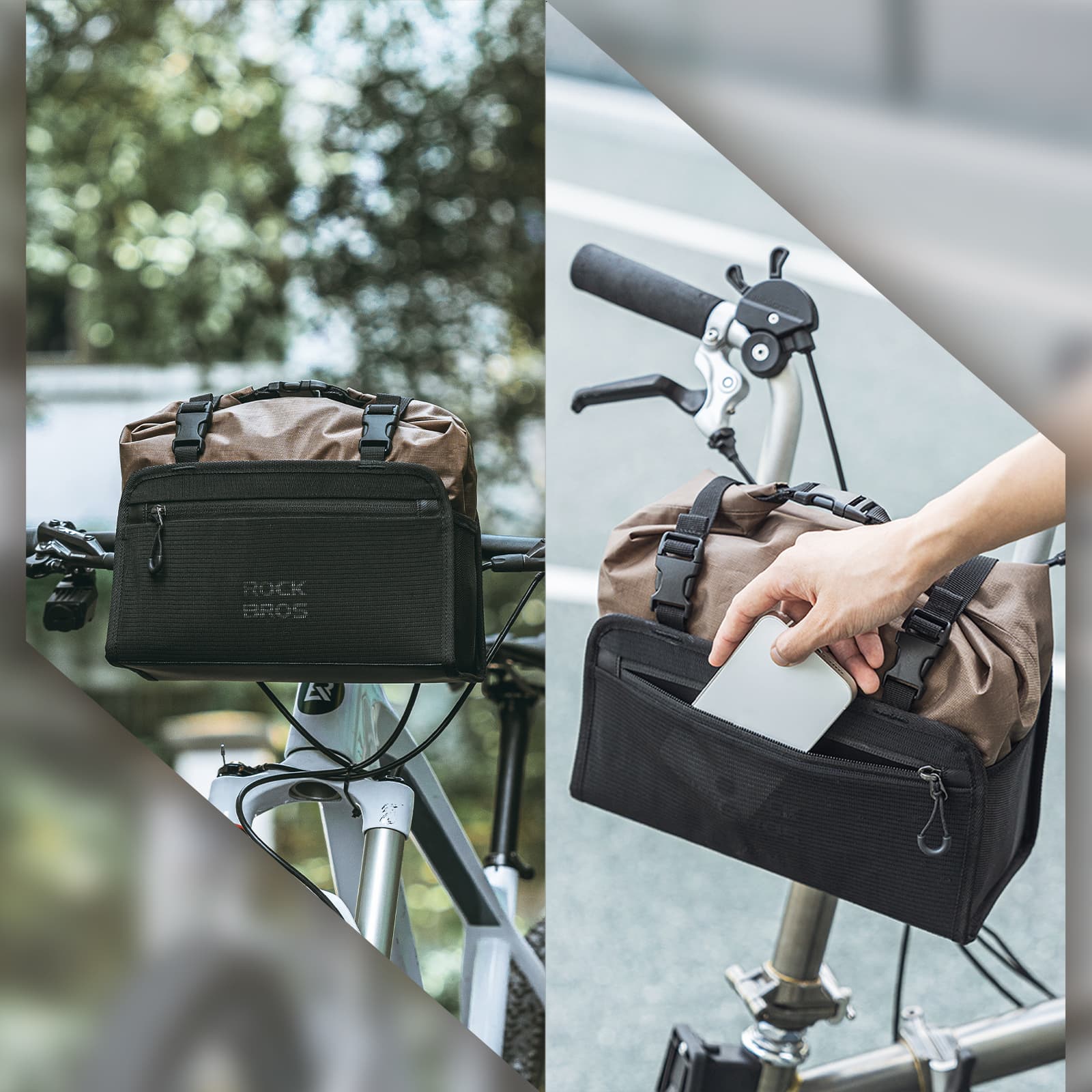 ROCKBROS Wasserdicht Lenkertasche Abnehmbar Fahrradkorb ca.5,5L - Fahrradtaschen ROCKBROS - EU - NooMii