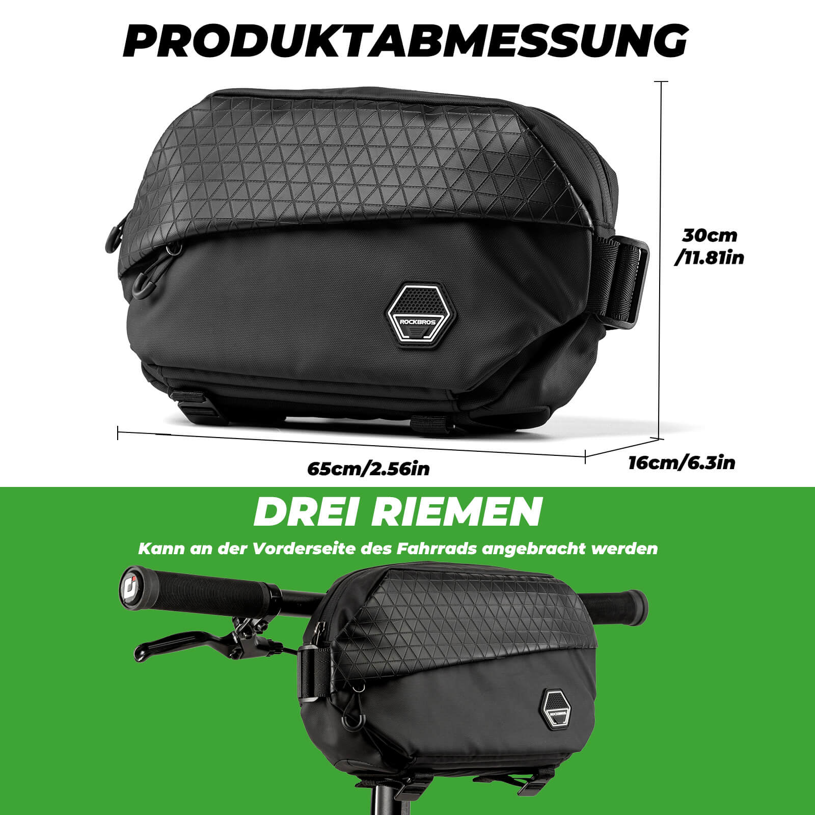 ROCKBROS Wasserdichte Multifunktionstasche Lenkertasche mit Erweiterbarer Kapazität - Fahrradtaschen ROCKBROS - EU - NooMii