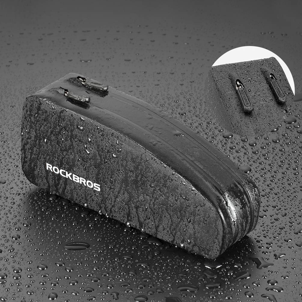 ROCKBROS wasserdichte Oberrohrtasche für Fahrrad 1L / 1.6 L Schwarz - Fahrradtaschen ROCKBROS - EU - NooMii