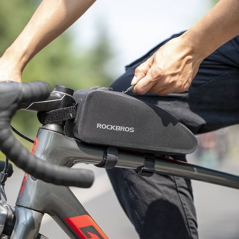 ROCKBROS wasserdichte Oberrohrtasche für Fahrrad 1L / 1.6 L Schwarz - Fahrradtaschen ROCKBROS - EU - NooMii