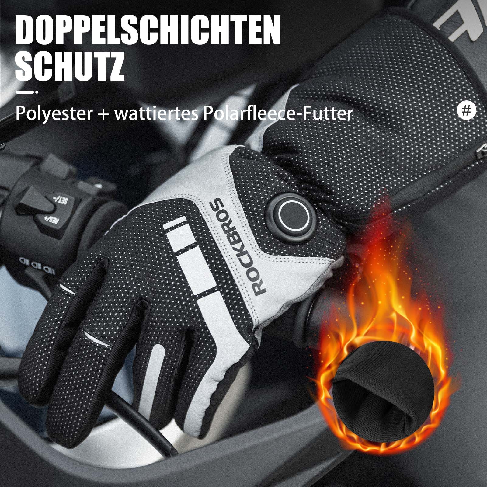 ROCKBROS Winter Beheizte Fahrradhandschuhe Wiederaufladbare Handschuhe M - XL - Fahrradhandschuhe ROCKBROS - EU - NooMii