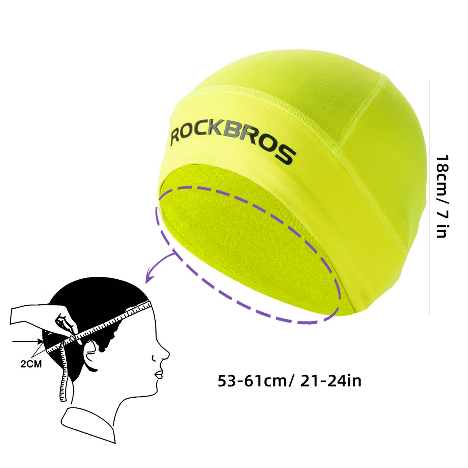 ROCKBROS Winter Fahrrad Mütze Helm Unterziehmütz Unisex