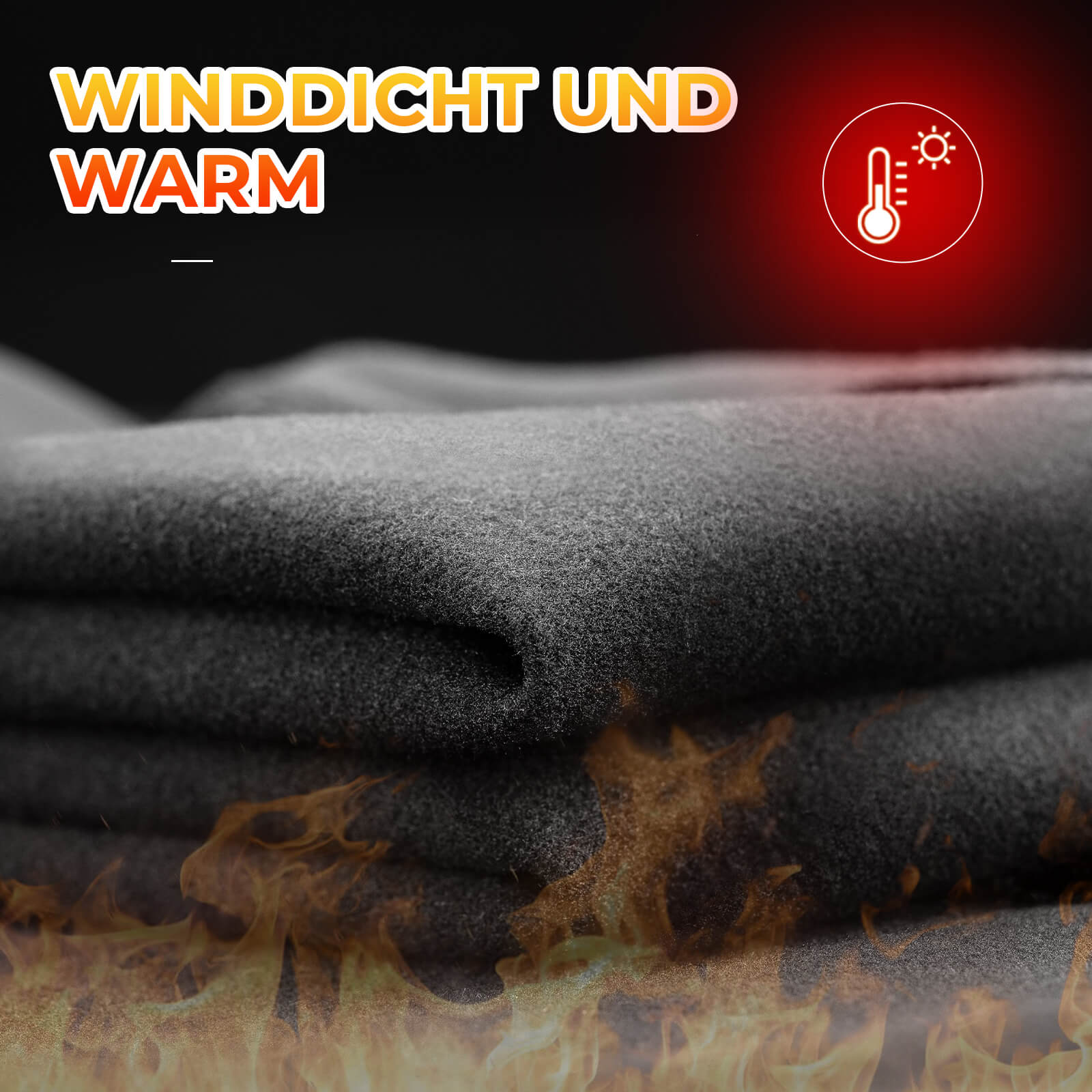 ROCKBROS Winter Fahrradjacke Herren Winddicht Thermo Softshelljacke mit Kapuze - Fahrradjacke ROCKBROS - EU - NooMii