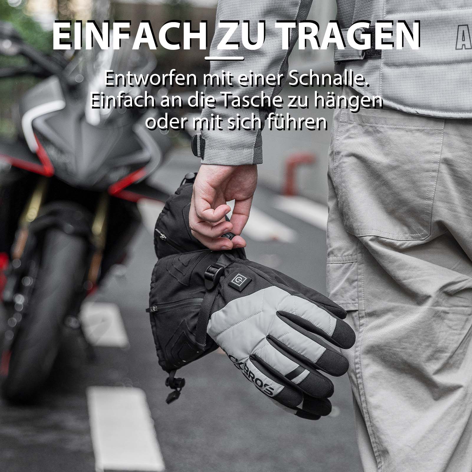 ROCKBROS Winter Handschuhe Beheizbare Fahrradhandschuhe mit Batterie M - XL - Fahrradhandschuhe ROCKBROS - EU - NooMii