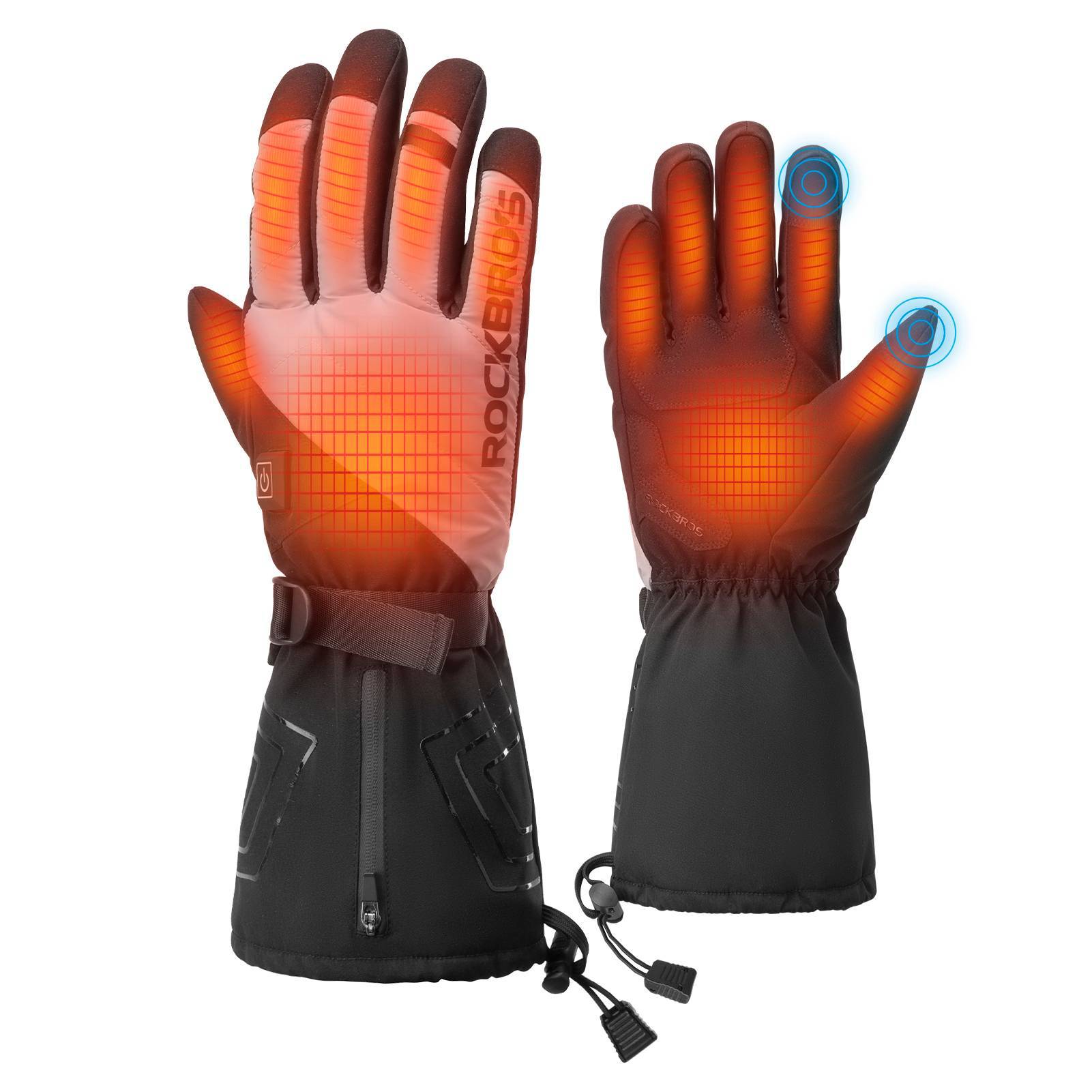 ROCKBROS Winter Handschuhe Beheizbare Fahrradhandschuhe mit Batterie M - XL - Fahrradhandschuhe ROCKBROS - EU - NooMii