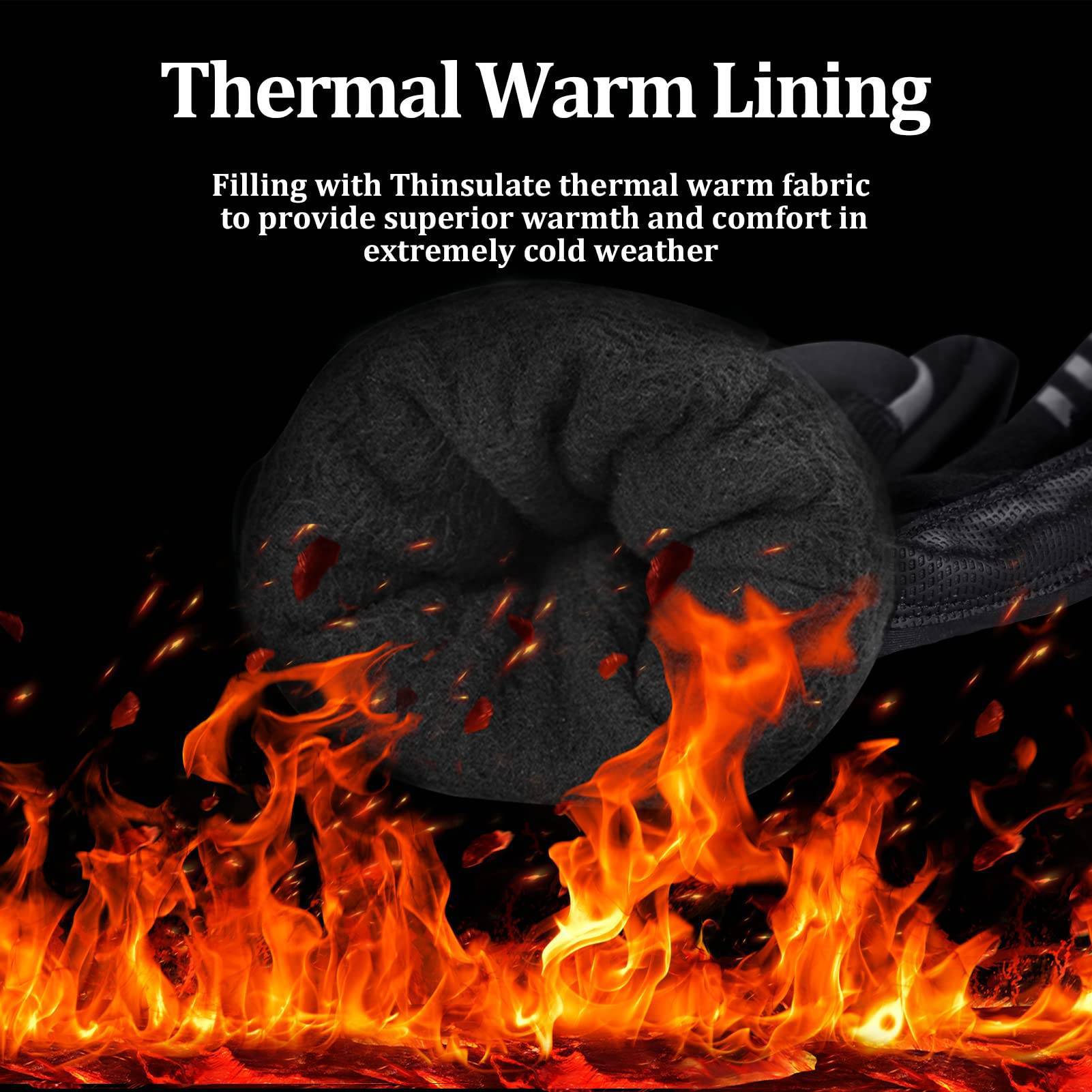 ROCKBROS Winterhandschuhe Fahrradhandschuhe Herren Winddicht M - 2XL - Fahrradhandschuhe ROCKBROS - EU - NooMii