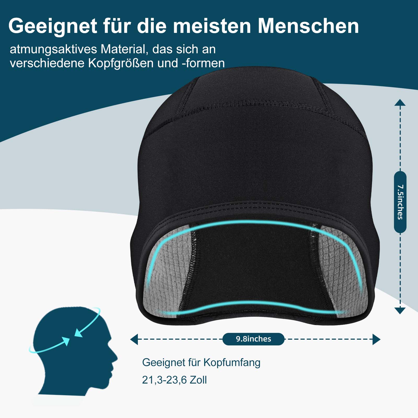 ROCKBROS Wintermütze Warm Strickmütze für Radfahren & Skifahren Schwarz - Fahrrad Mütze ROCKBROS - EU - NooMii