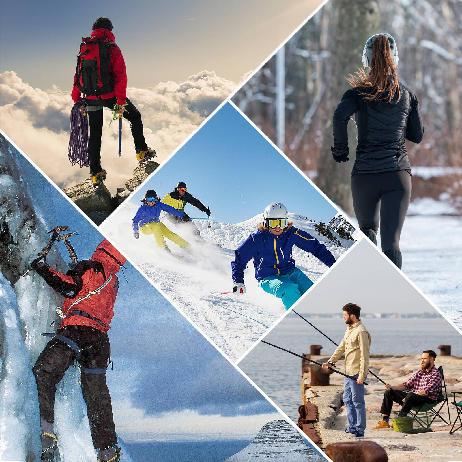 ROCKBROS Wintermütze Warm Strickmütze für Radfahren & Skifahren Schwarz - Fahrrad Mütze ROCKBROS - EU - NooMii