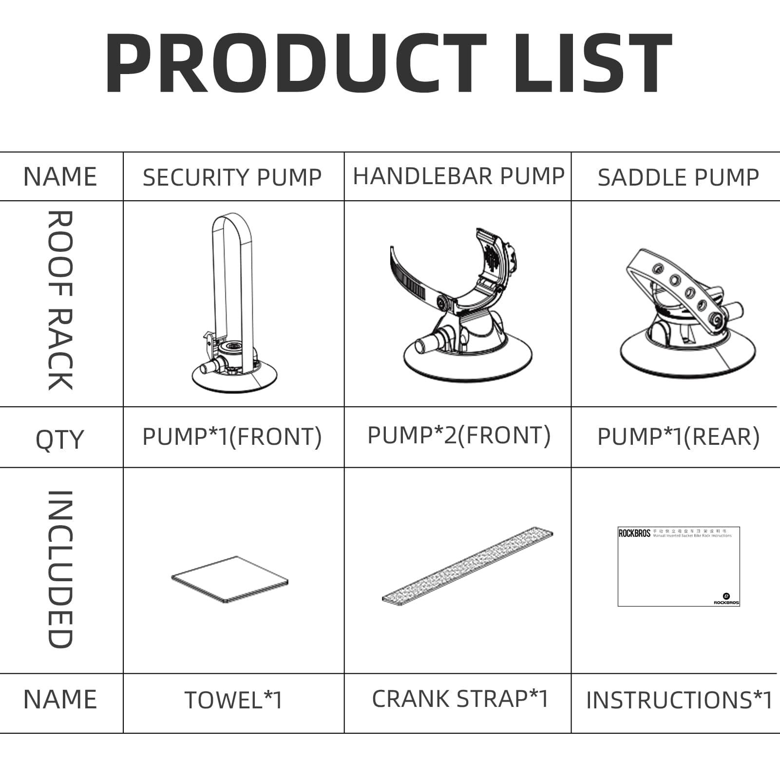 ROCKBRSO Fahrradträger Tragbar Autodachträger Einfach zu installieren - ROCKBROS - EU - NooMii