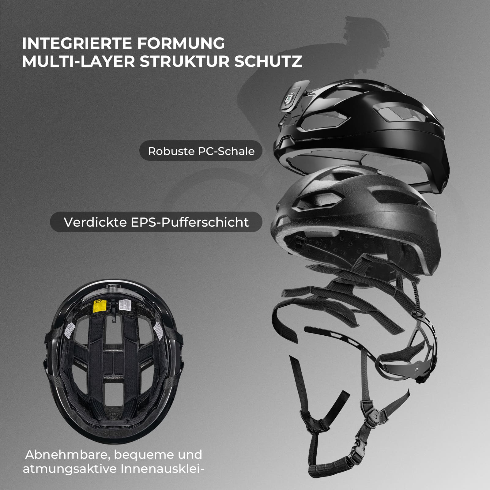 Smart Fahrradhelm mit Licht - Fahrradhelme ROCKBROS - EU - NooMii