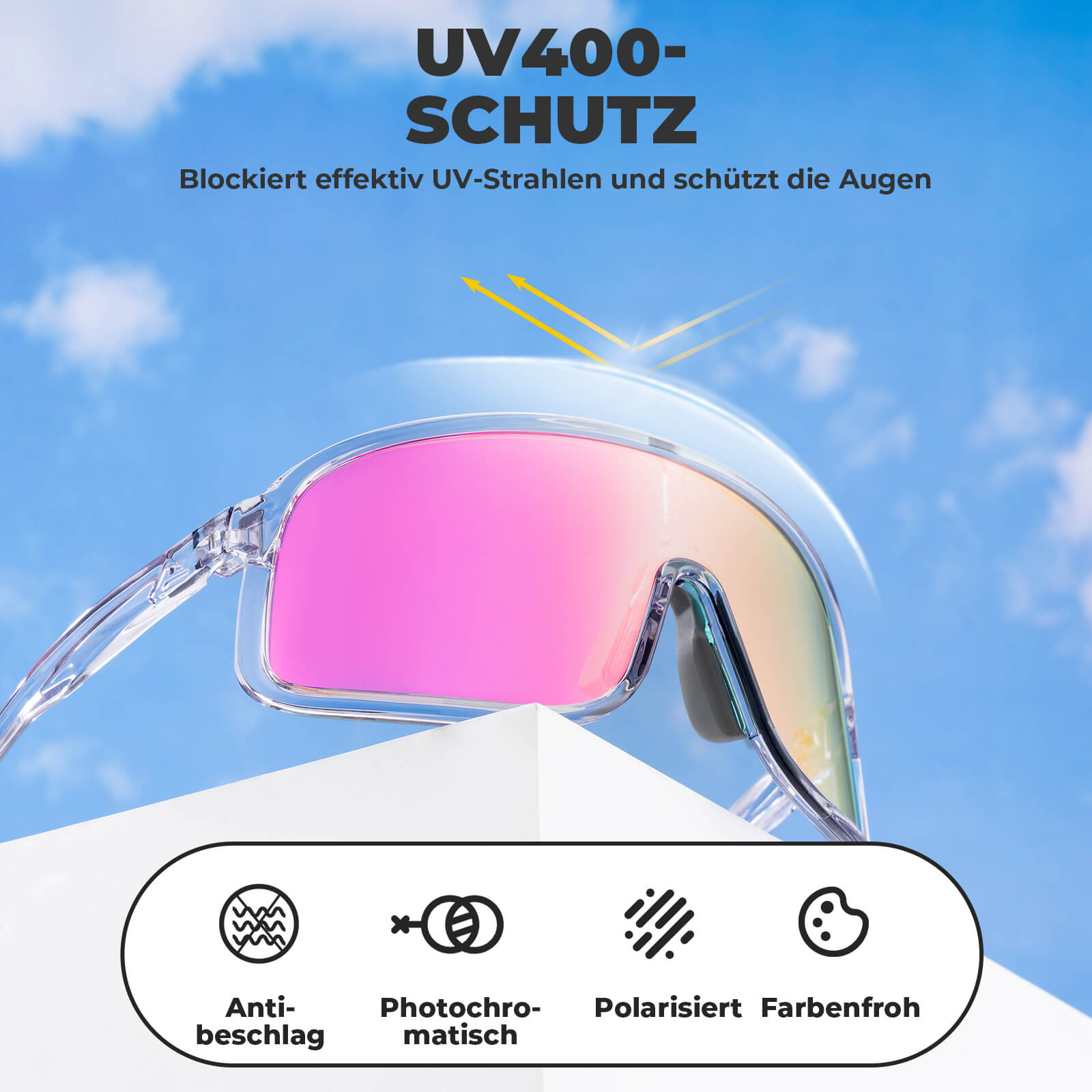 Sonnenbrille Selbsttönend UV400 - Schutz – SHOWDOW Serie - Fahrradbrille ROCKBROS - EU - NooMii