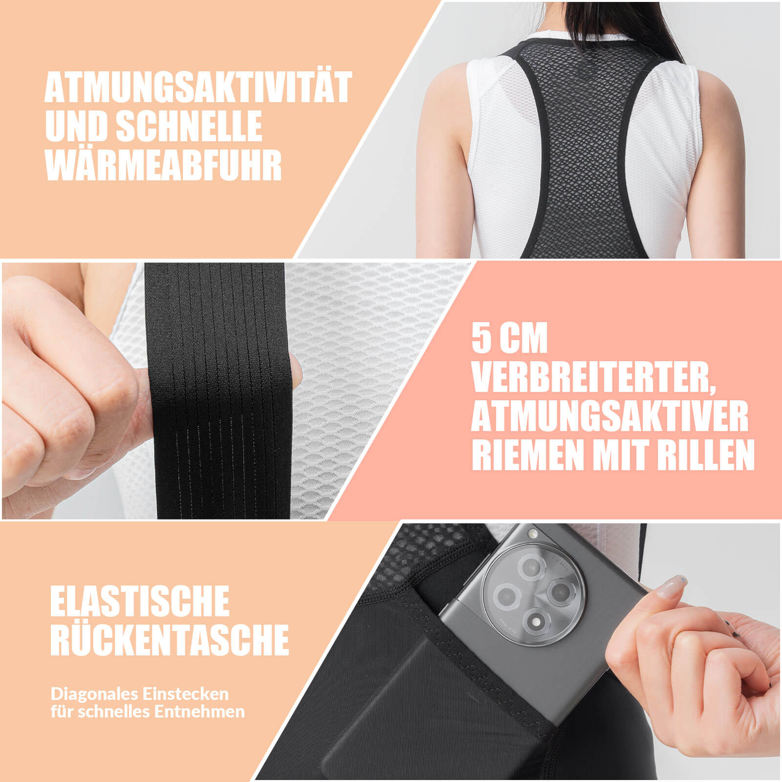 TVI Damen Trägerhose Fahrradhose Gepolstert Schnell Trocknende - Fahrradhose ROCKBROS - EU - NooMii