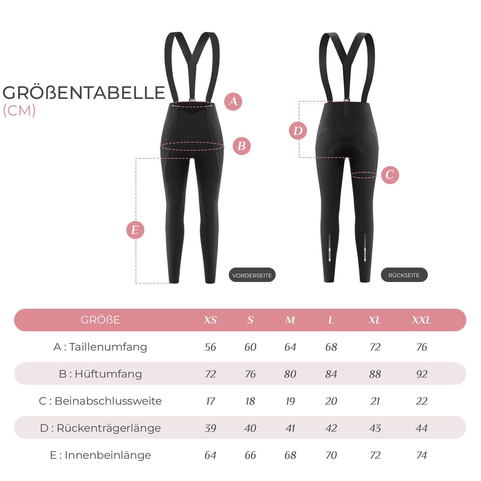 TVI Damen Trägerhose Fahrradhose Gepolstert Stoßfeste Thermo - Fahrradhose ROCKBROS - EU - NooMii