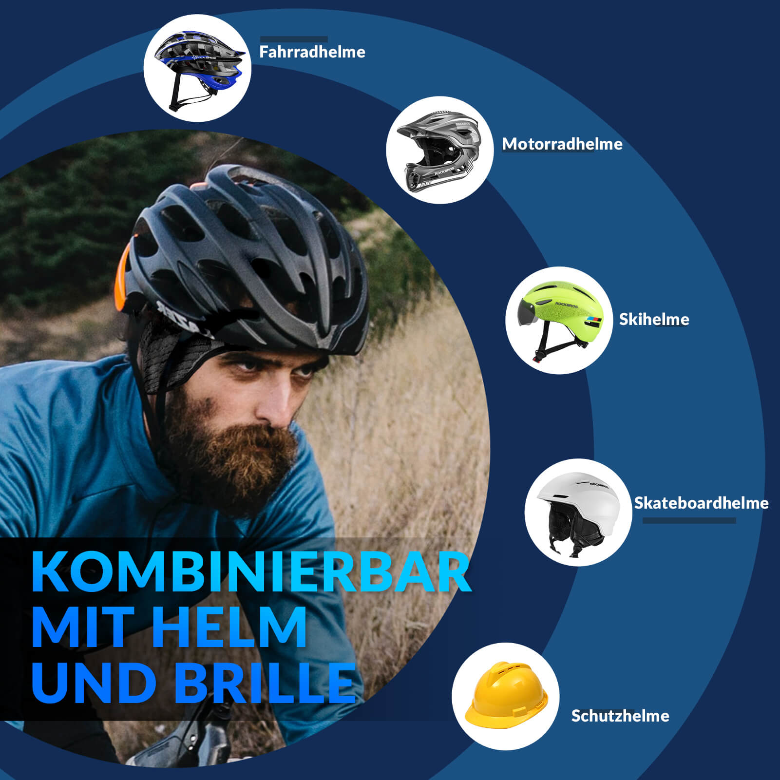 Warm Fahrradmütze Atmungsaktiv Sport Funktionsmütze - Fahrrad Mütze ROCKBROS - EU - NooMii