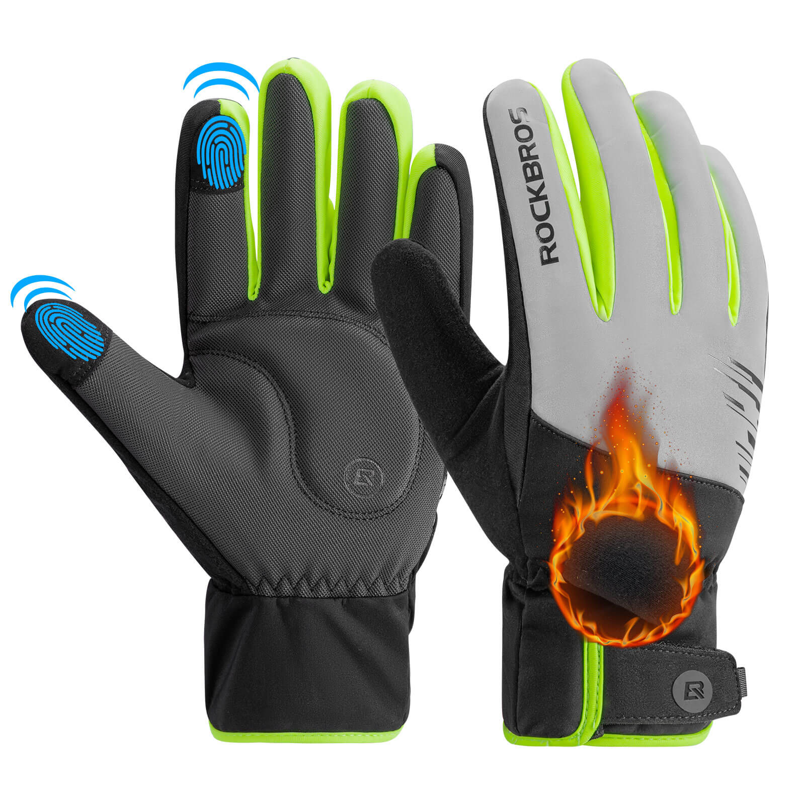 Winter Fahrradhandschuhe Touchscreen Warm Winddicht - Fahrradhandschuhe ROCKBROS - EU - NooMii