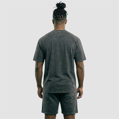 ALPHA GYM "COLLEGE" OVERSIZED T-SHIRT GREY WASHED