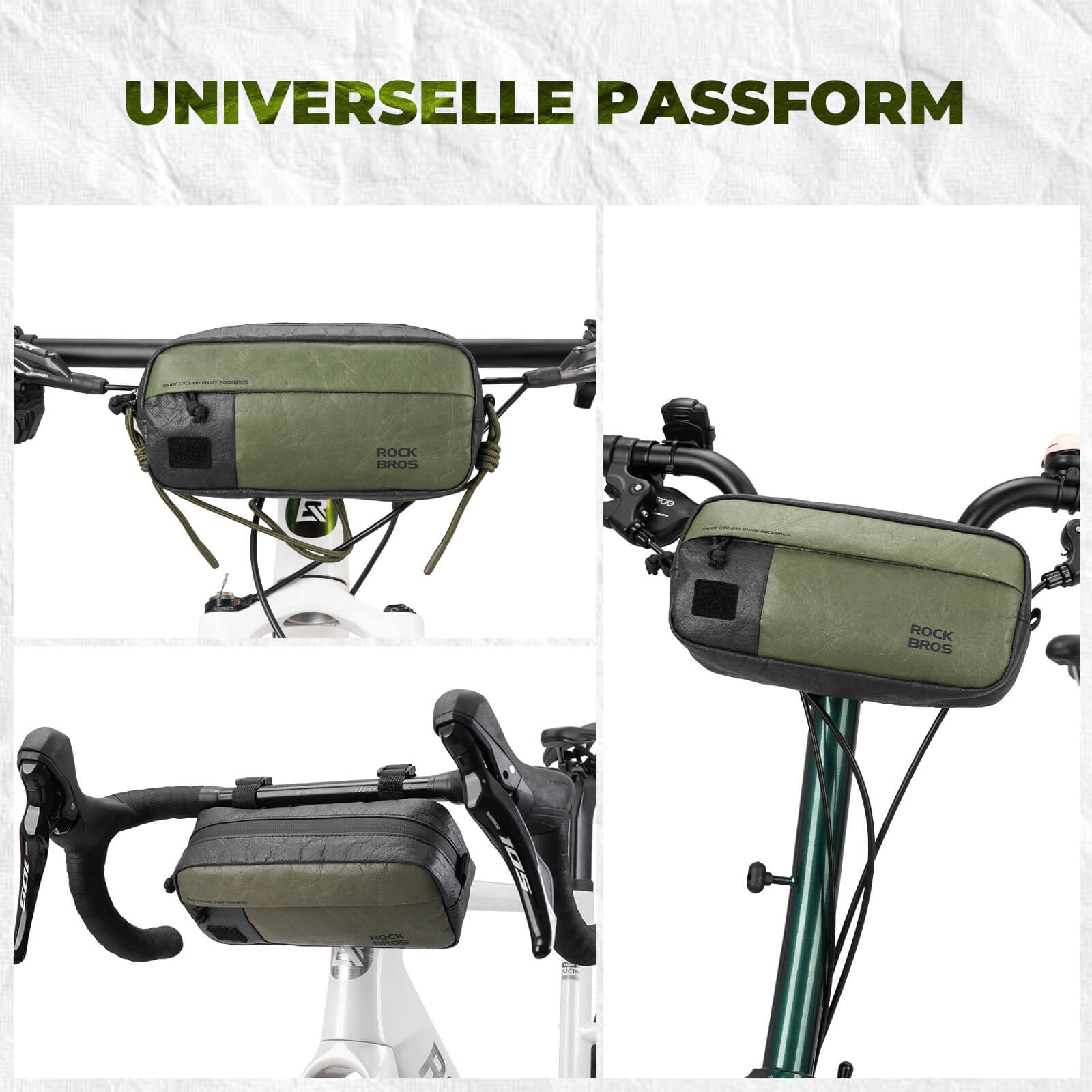 2 - in - 1 Lenkertasche Wasserabweisend mit Schultergurt 1,5L - Fahrradtaschen ROCKBROS - EU - NooMii