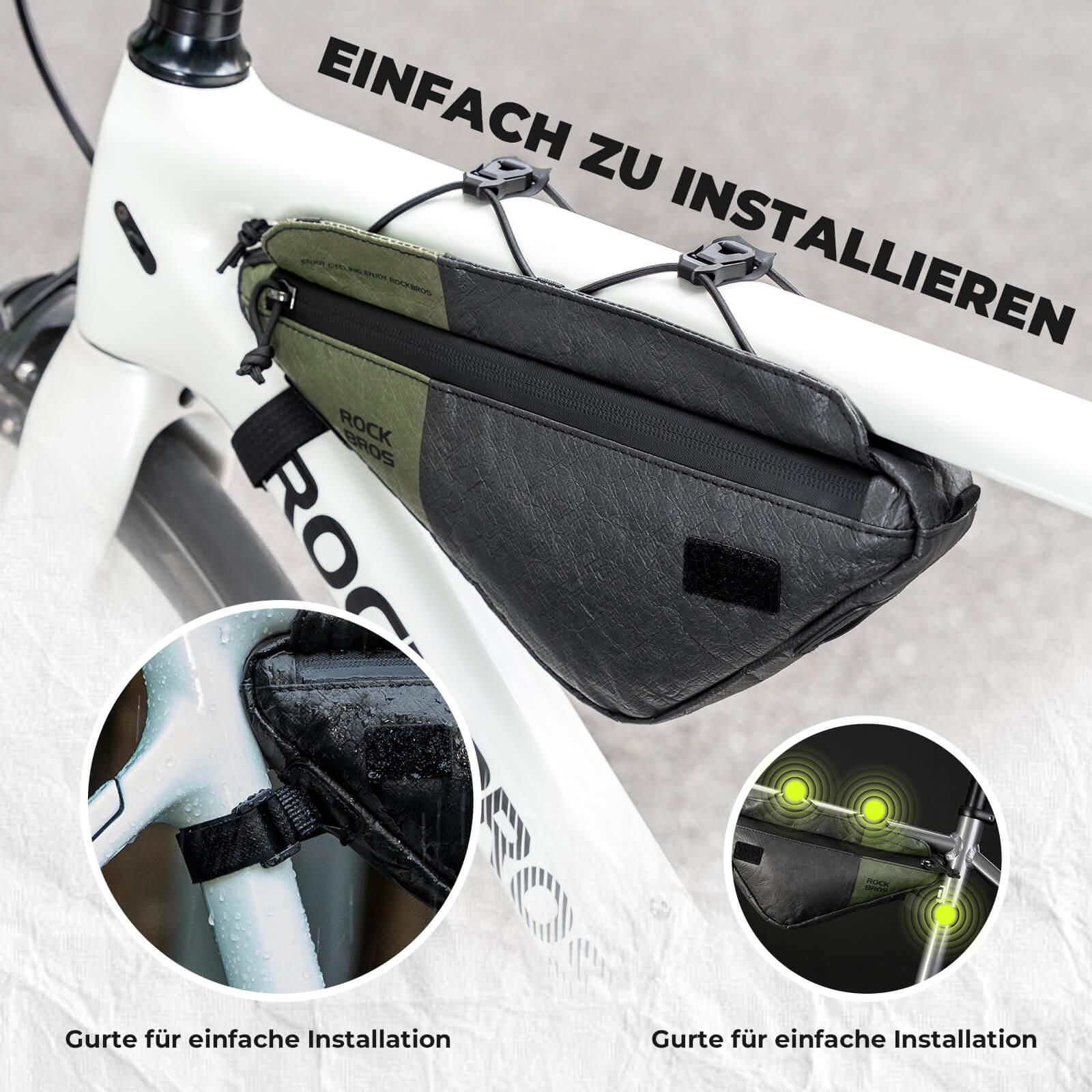 2 - in - 1 Rahmentasche Wasserabweisend mit Schultergurt 0.7L - Fahrradtaschen ROCKBROS - EU - NooMii