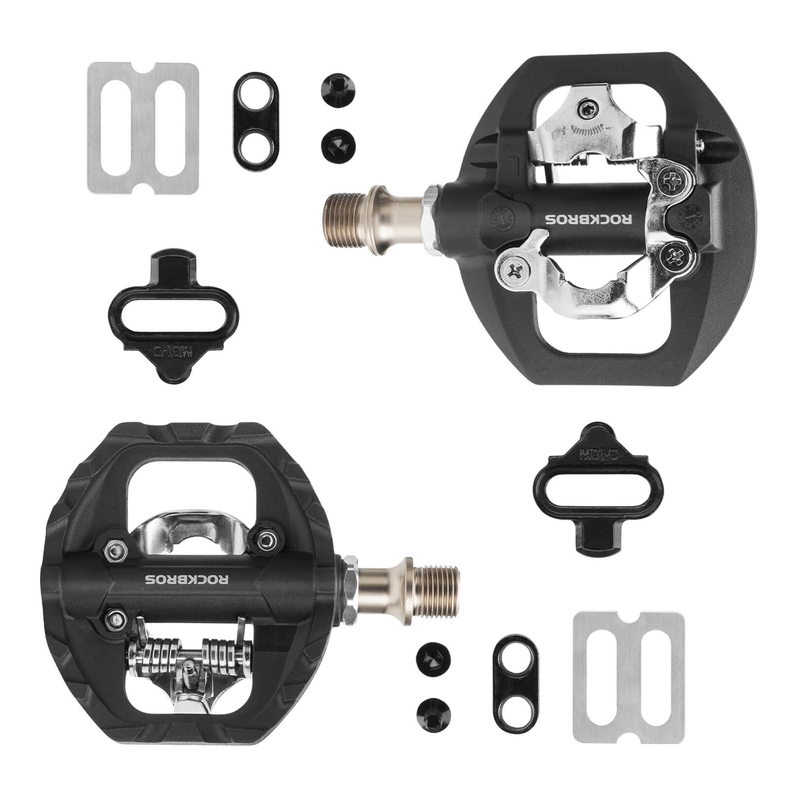 2 - in - 1 SPD - Klickpedale & Plattformpedale 9/16" - Fahrradpedale ROCKBROS - EU - NooMii