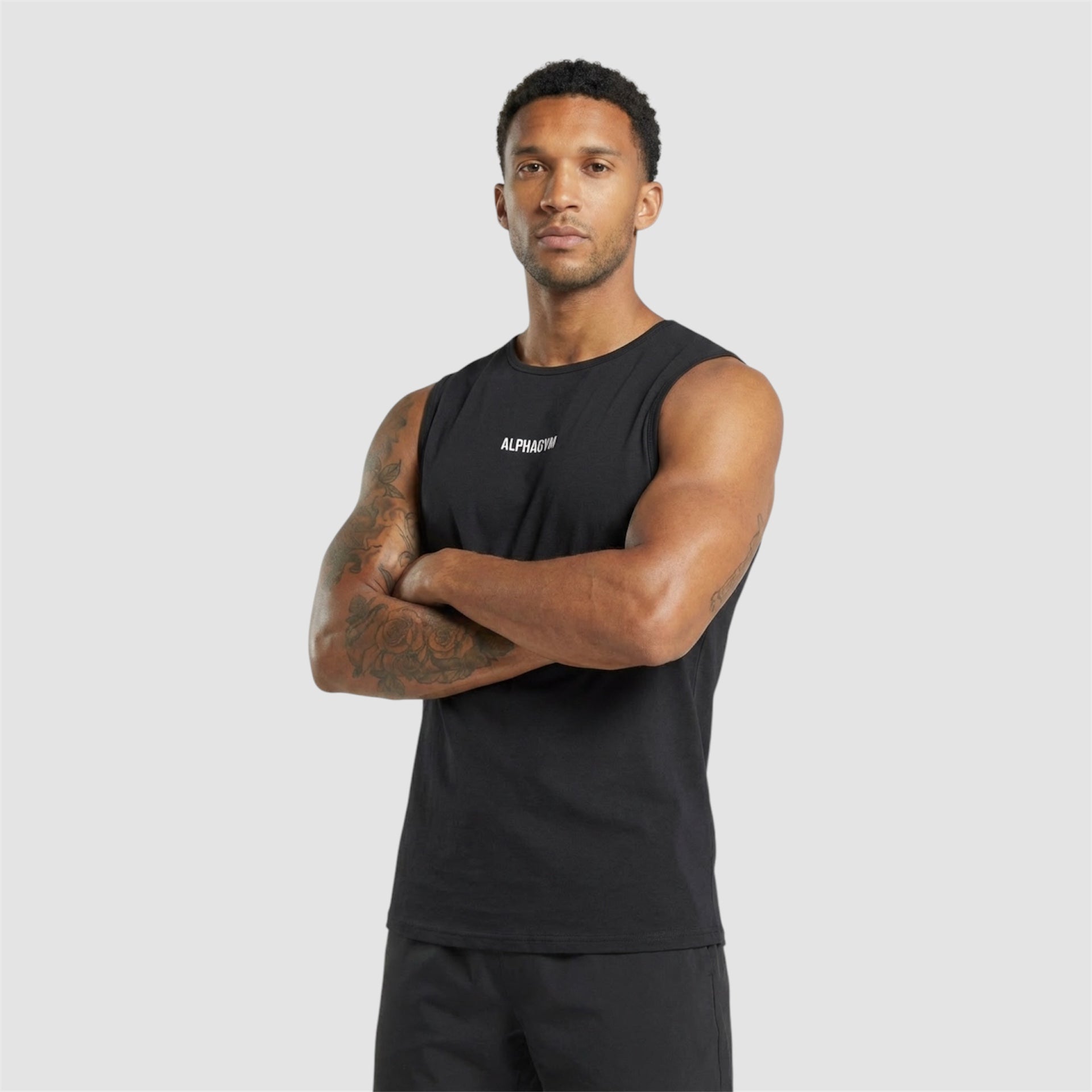 ''GRIT'' CUTTED TEE |  BLACK WHITE