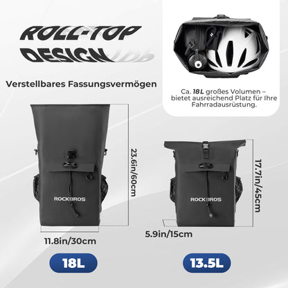3 in 1 Wasserdicht Gepäckträgertasche Rucksack Umhängetasche 18L - Fahrradtaschen ROCKBROS - EU - NooMii