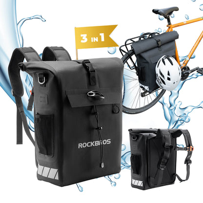 3 in 1 Wasserdicht Gepäckträgertasche Rucksack Umhängetasche 18L - Fahrradtaschen ROCKBROS - EU - NooMii