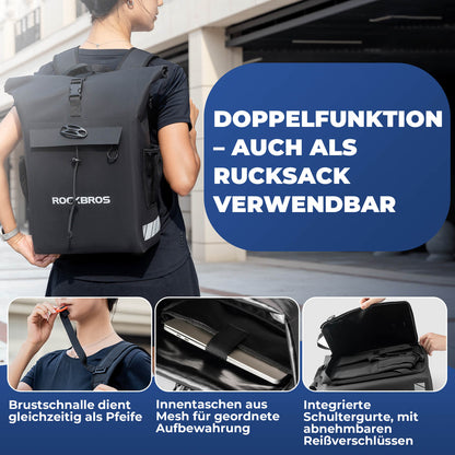 3 in 1 Wasserdicht Gepäckträgertasche Rucksack Umhängetasche 18L - Fahrradtaschen ROCKBROS - EU - NooMii