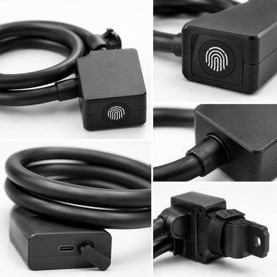 NooMii 550 Fahrradschloss per Fingerabdruck entsperren – Sensor Nahaufnahme