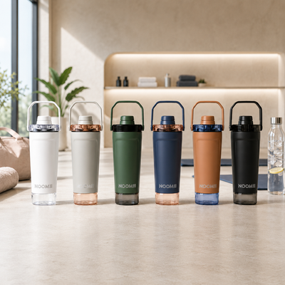 NooMii ProShake 600 – Edelstahl Thermo-Shaker mit Pulverfach (600 ml)