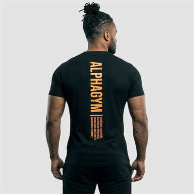 ALPHA GYM "FREEDOM" T-SHIRT BLACK/ORANGE