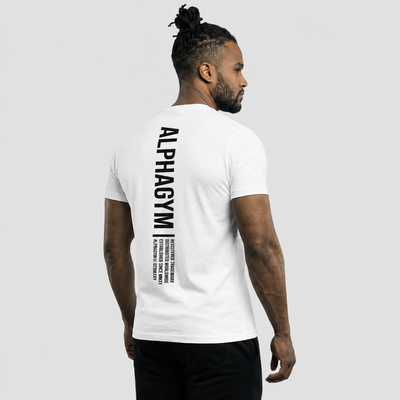 ALPHA GYM "FREEDOM" T-SHIRT WHITE/BLACK